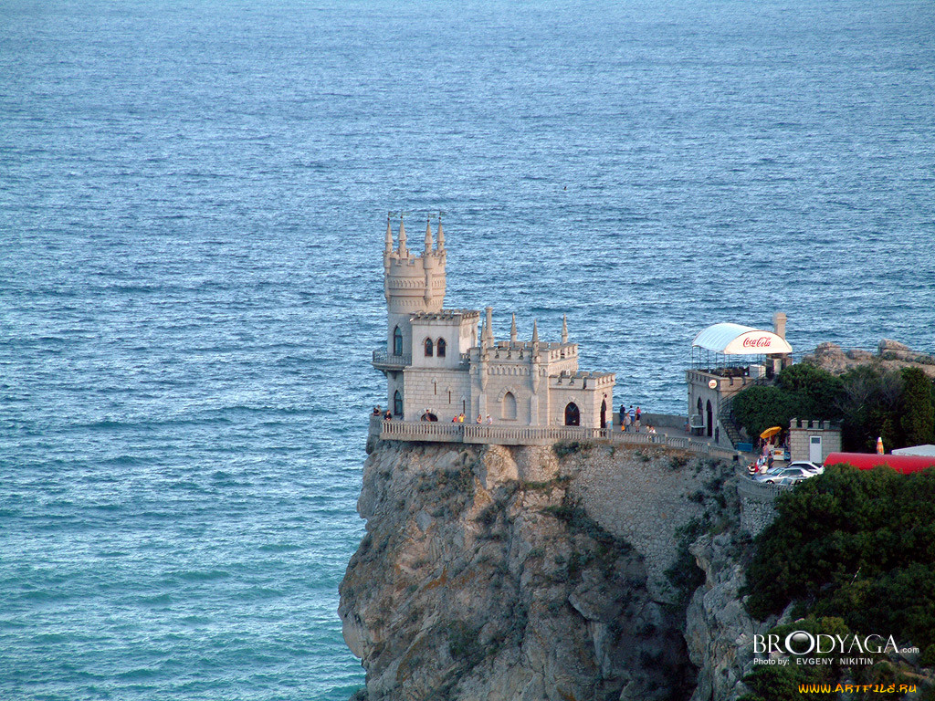 yalta, ukraine, lastochkino, gnezdo, 